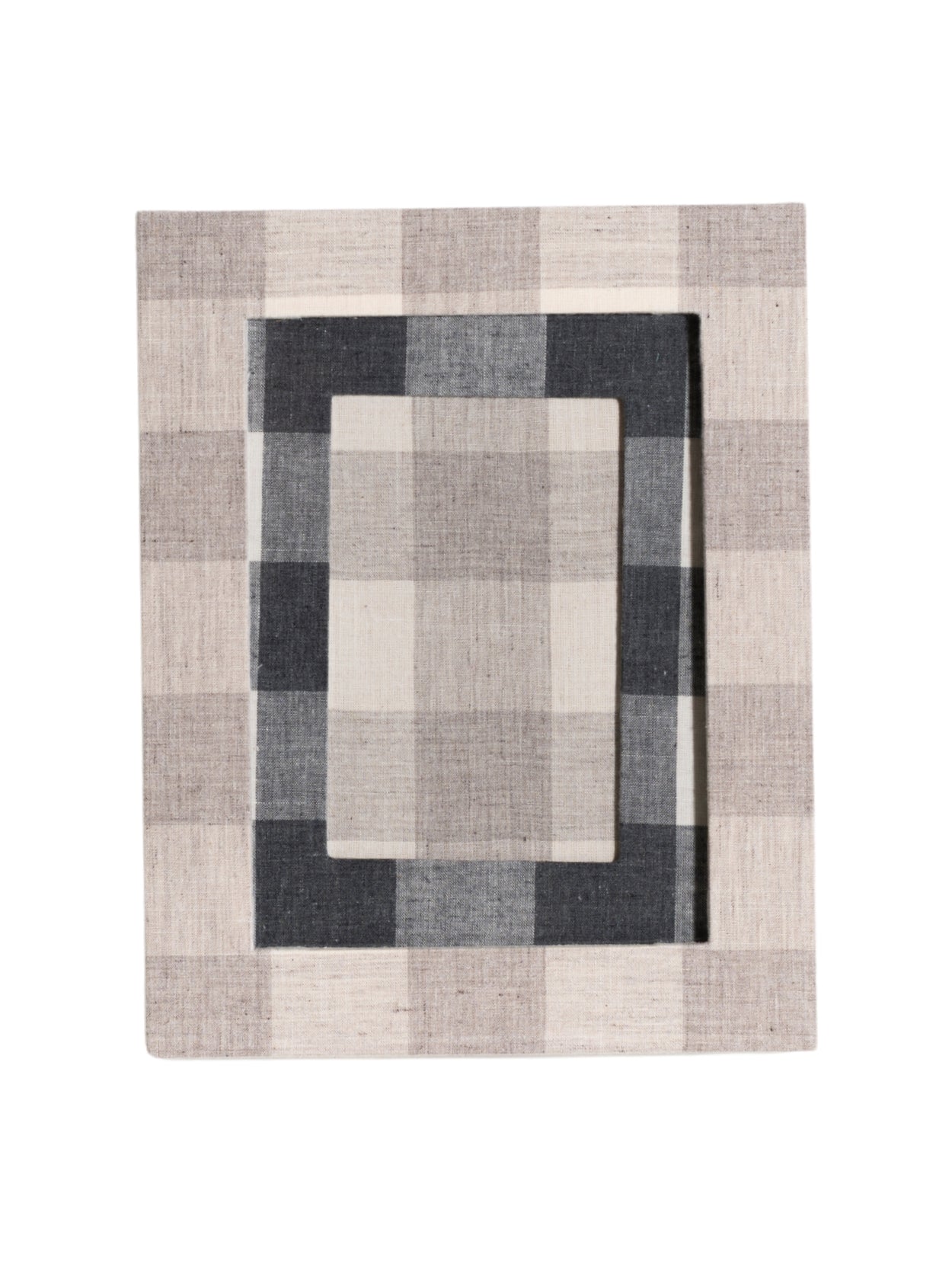 Gray Plaid Picture Frame