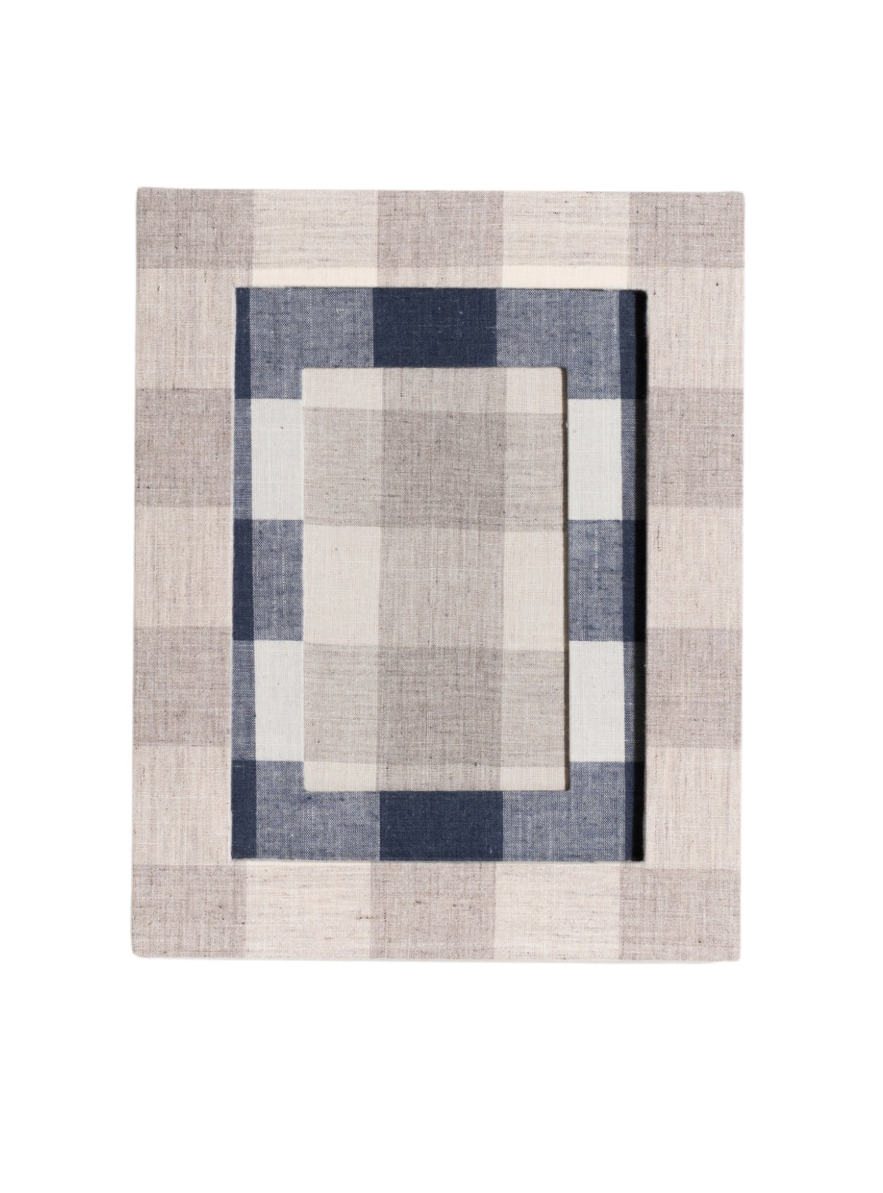 Gray Plaid Picture Frame