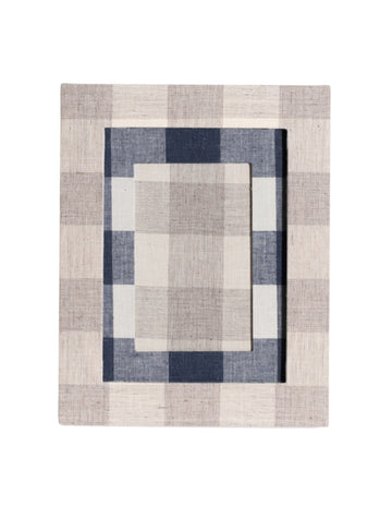 Gray Plaid Picture Frame