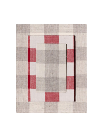 Gray Plaid Picture Frame