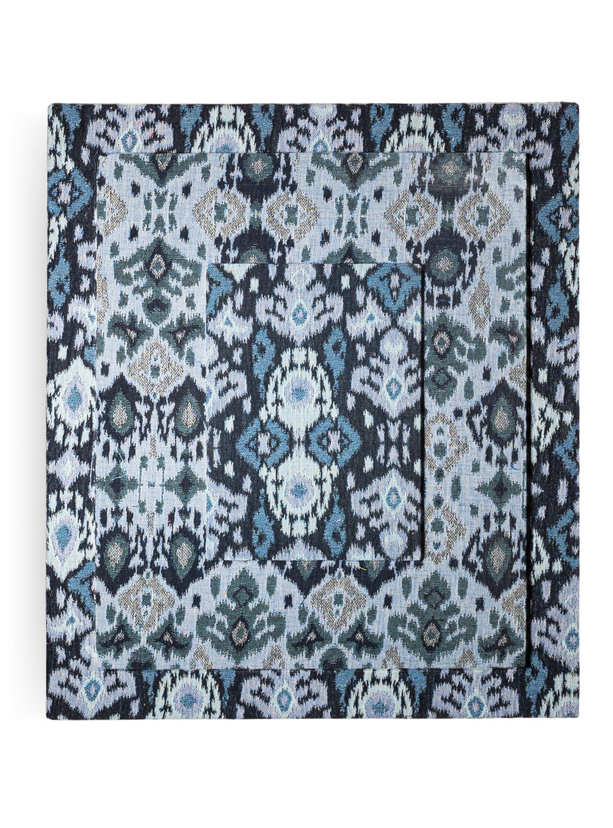 Moldura Ikat Azul Jacquard