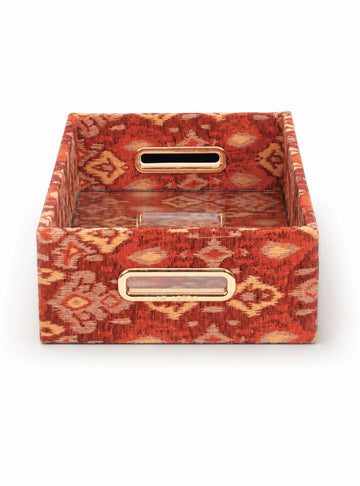 Bandeja Ikat Vermelho Jacquard