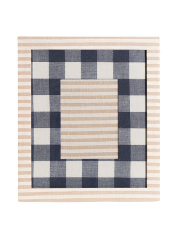 Marco de rayas beige