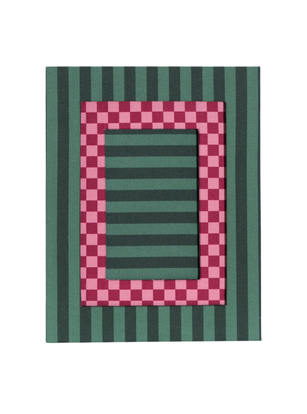 Porta-retrato Listrado Musgo & Mata