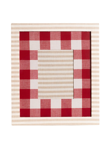 Marco de rayas beige