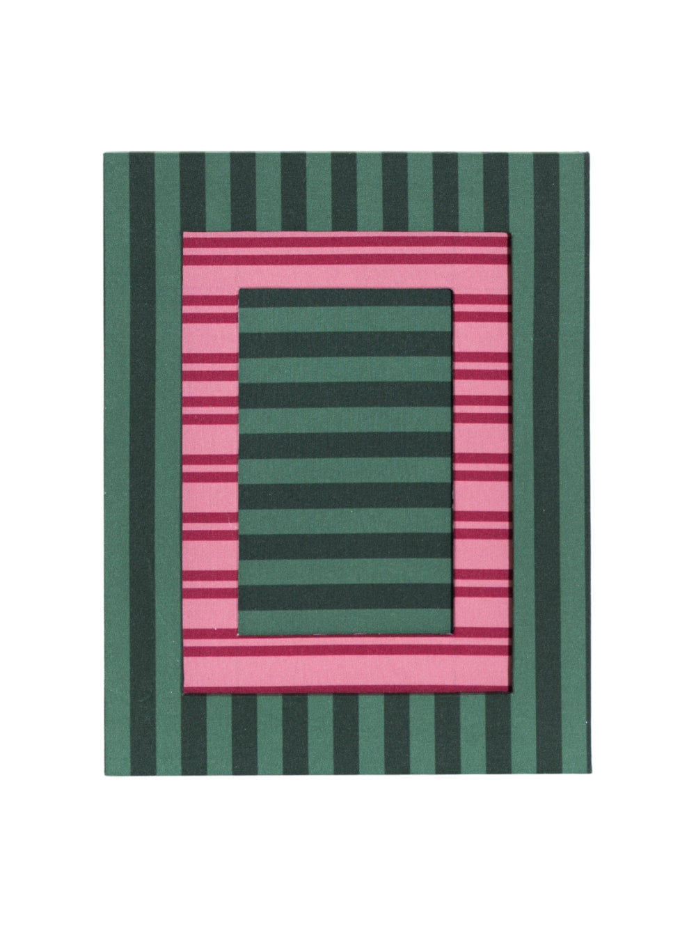 Porta-retrato Listrado Musgo & Mata