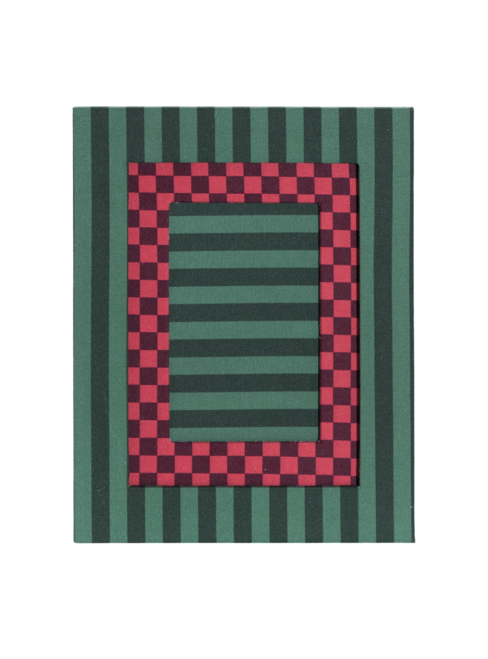 Porta-retrato Listrado Musgo & Mata