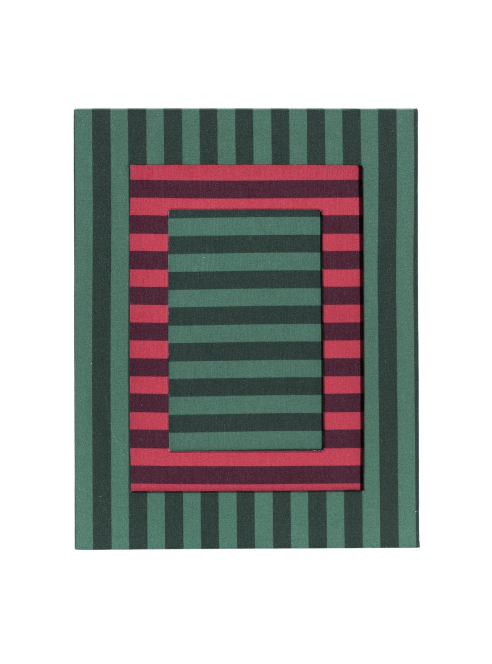 Porta-retrato Listrado Musgo & Mata