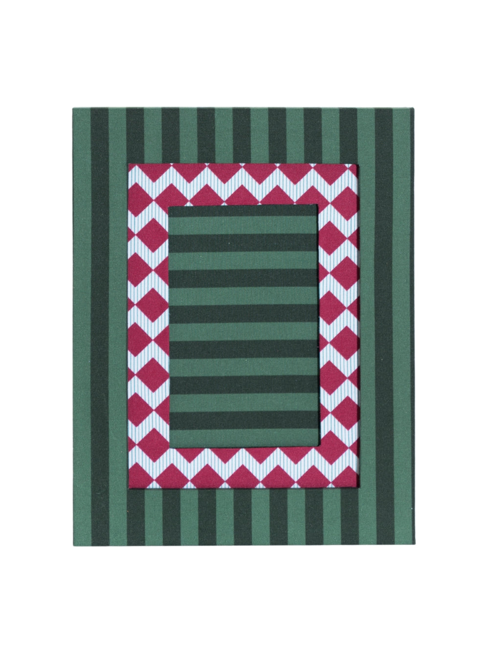 Porta-retrato Listrado Musgo & Mata