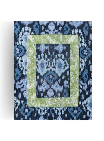 Porta-retrato Ikat Azul Jacquard