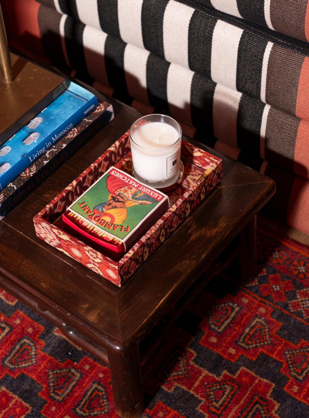 Bandeja Ikat Vermelho Jacquard