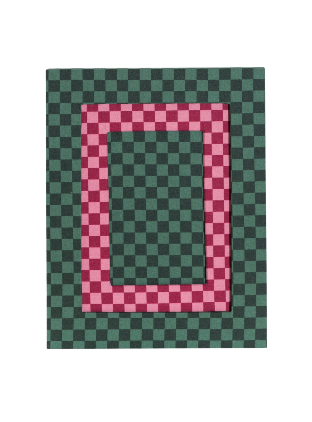 Porta-retrato Xadrez Musgo & Mata