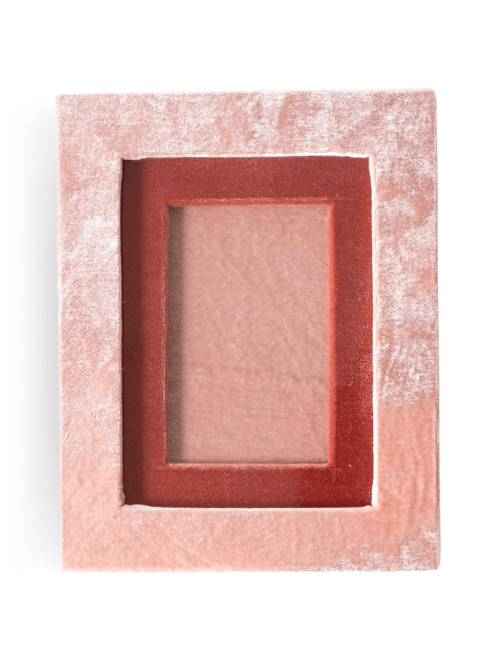 Porta-retrato Veludo Rosa-chá