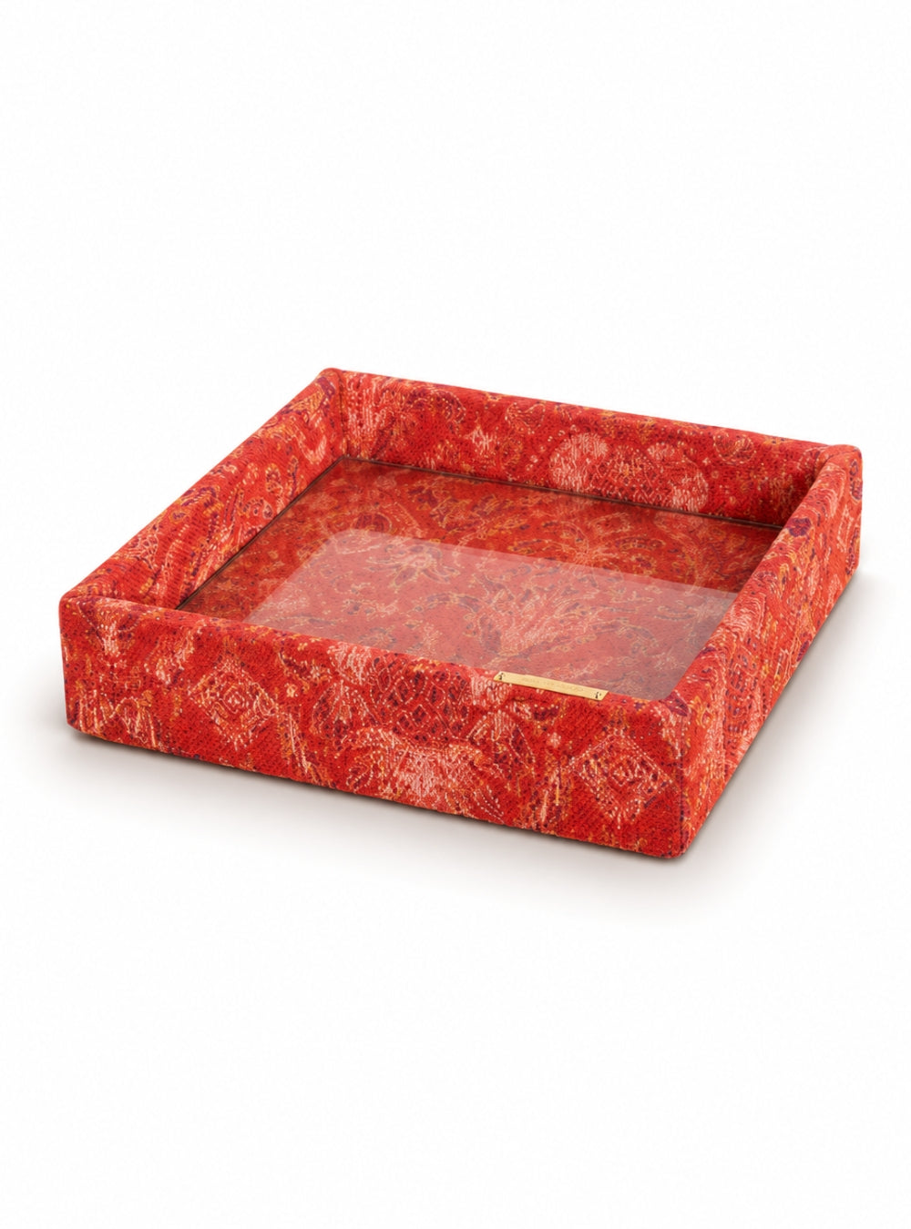 Bandeja Ikat Tropical Laranja Jacquard