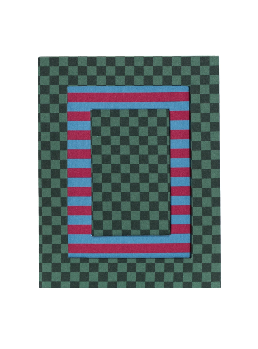 Porta-retrato Xadrez Musgo & Mata