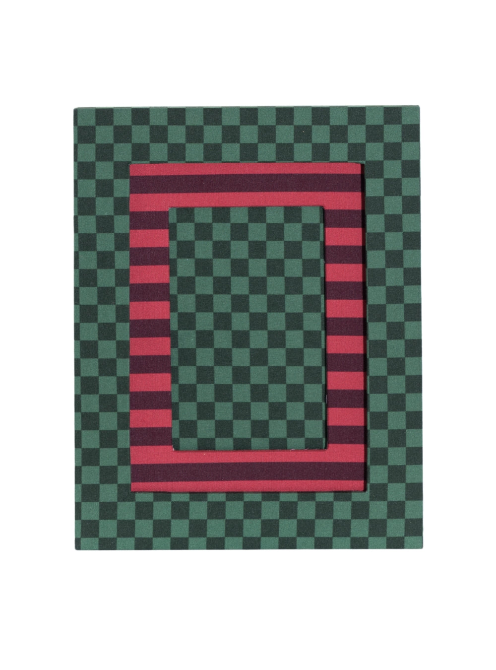 Porta-retrato Xadrez Musgo & Mata