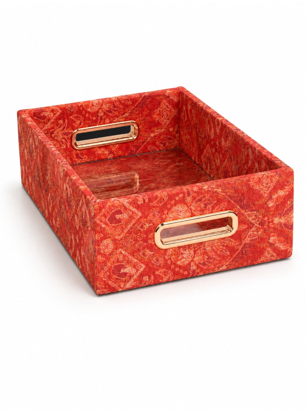 Bandeja Ikat Tropical Laranja Jacquard
