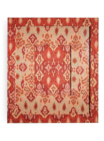 Moldura Ikat Vermelho Jacquard