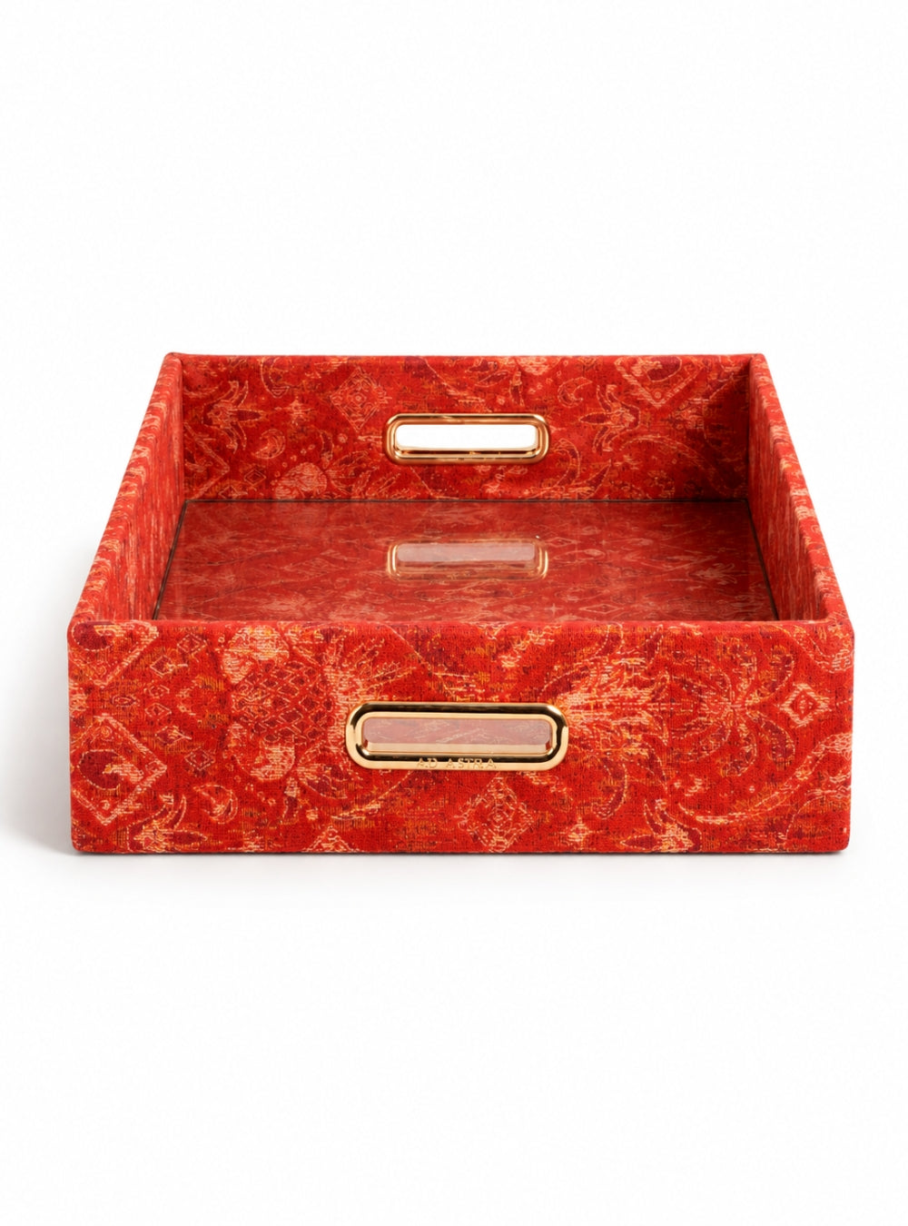 Bandeja Ikat Tropical Laranja Jacquard