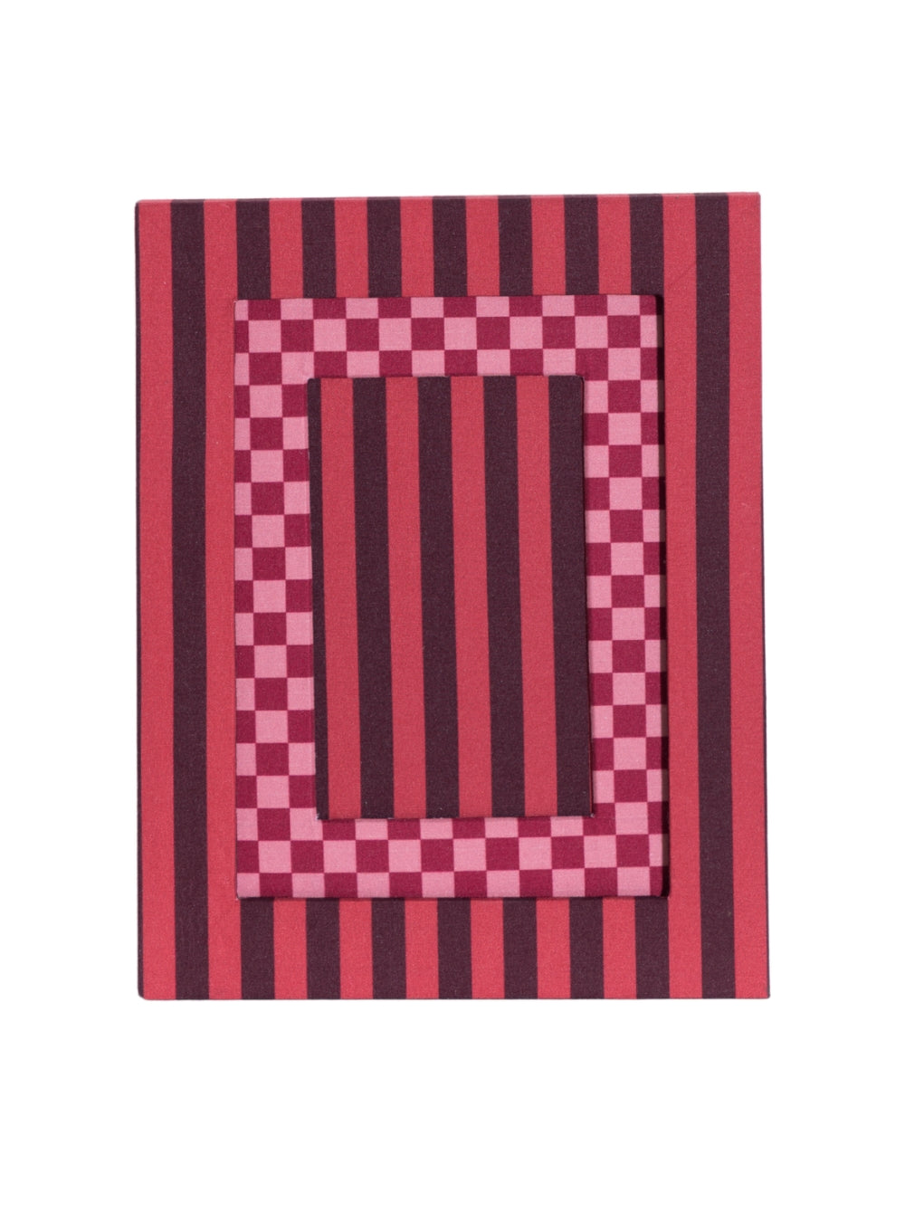 Porta-retrato Listrado Merlot & Ferrugem