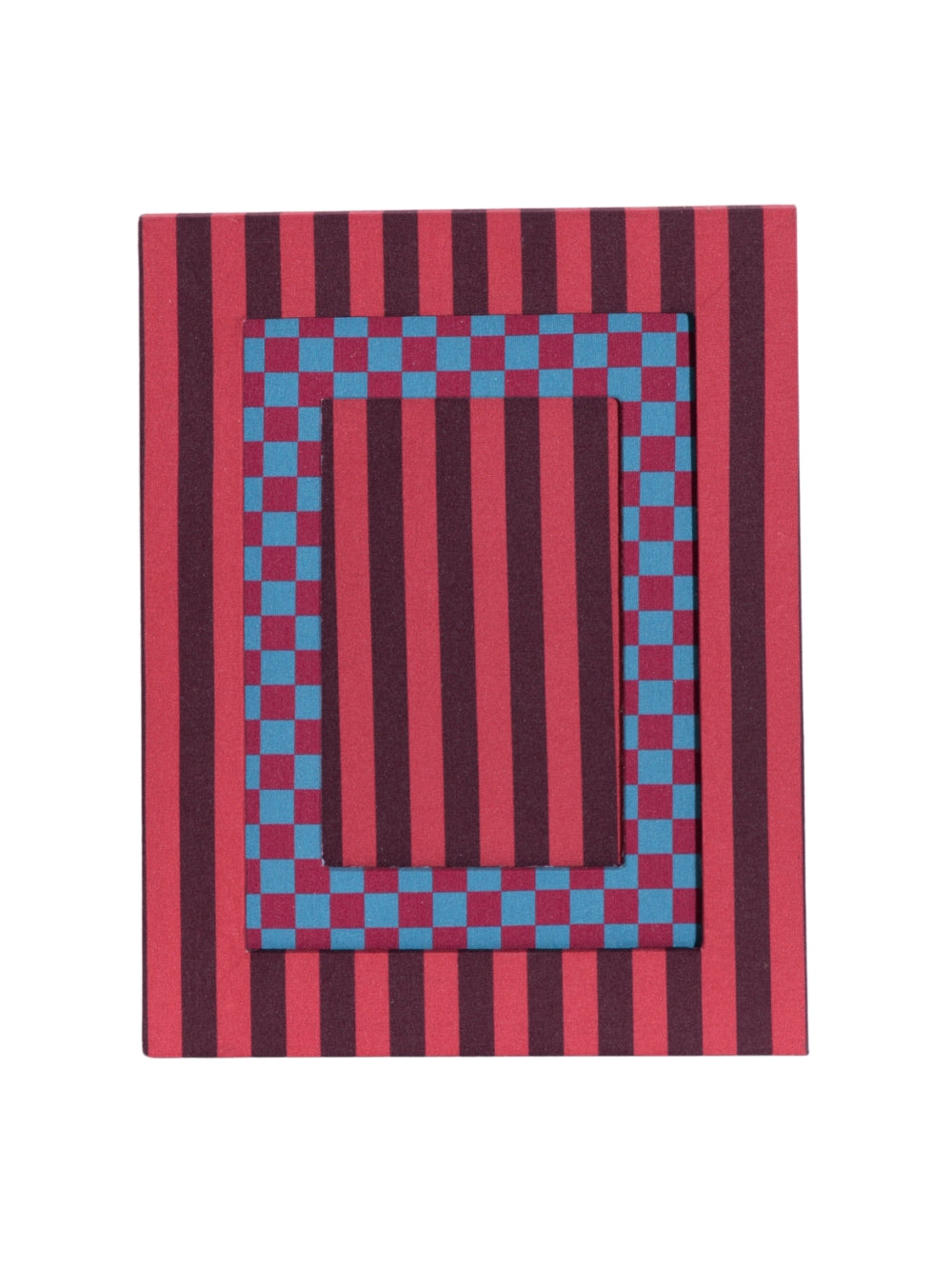 Porta-retrato Listrado Merlot & Ferrugem