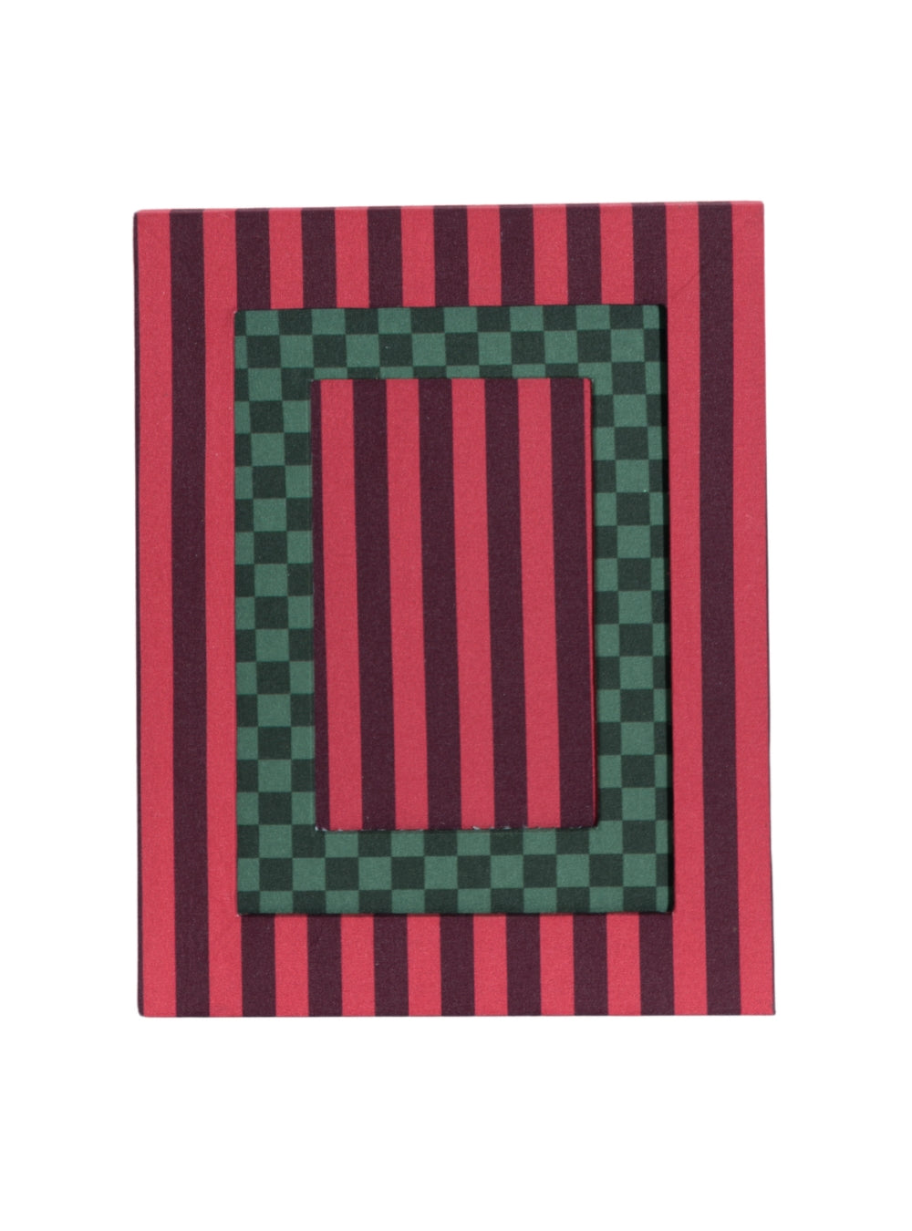 Porta-retrato Listrado Merlot & Ferrugem