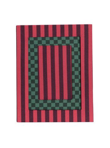 Red Striped Picture Frame