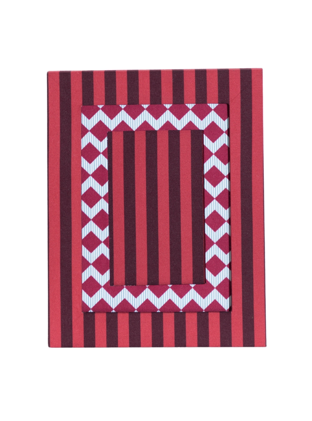 Porta-retrato Listrado Merlot & Ferrugem