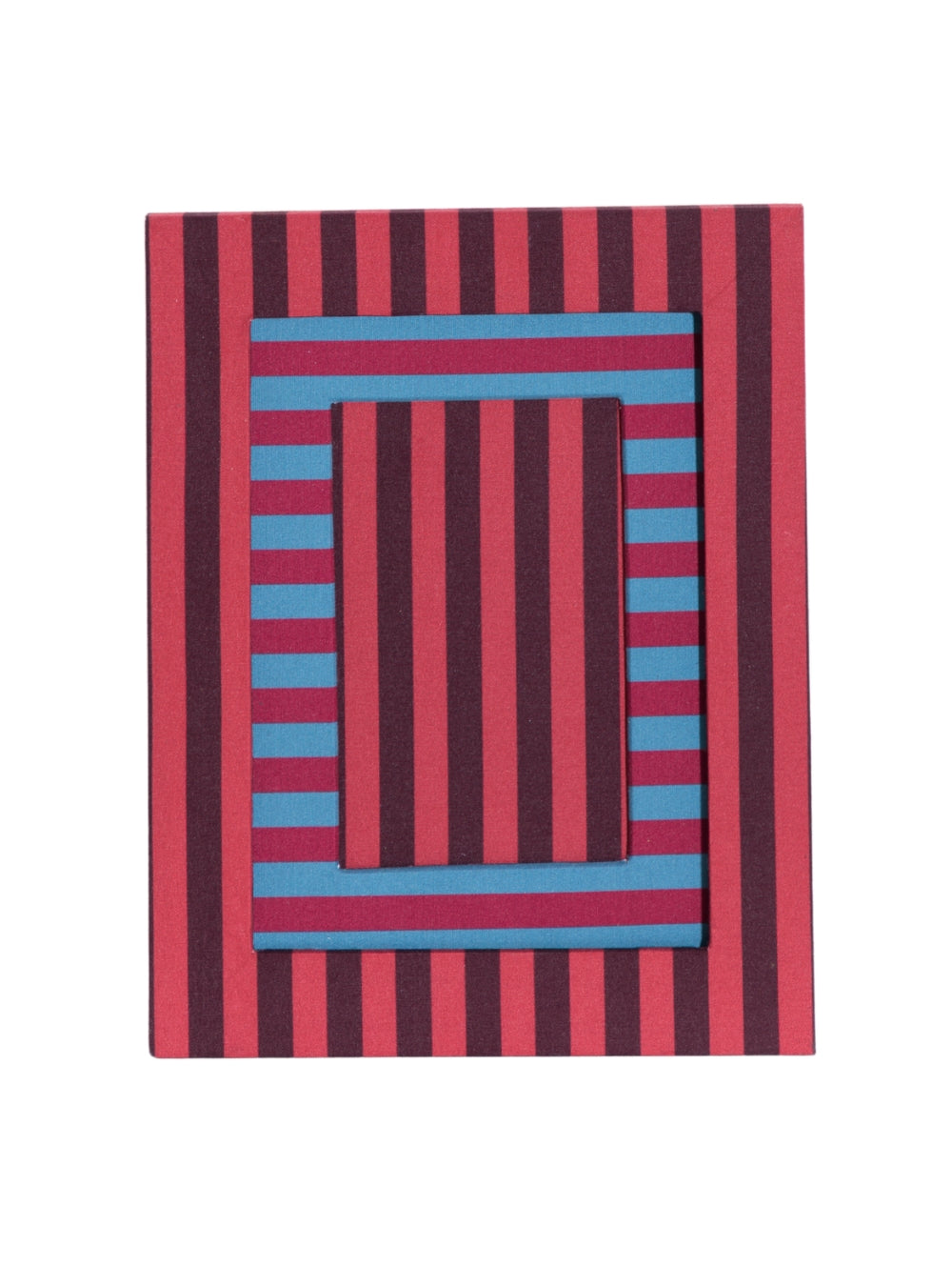 Porta-retrato Listrado Merlot & Ferrugem