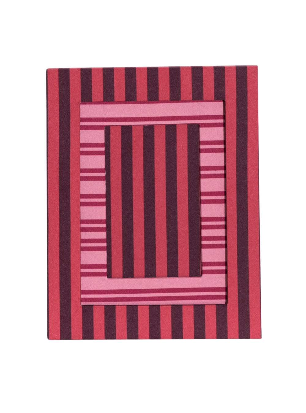 Porta-retrato Listrado Merlot & Ferrugem