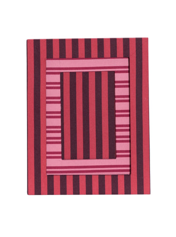 Red Striped Picture Frame