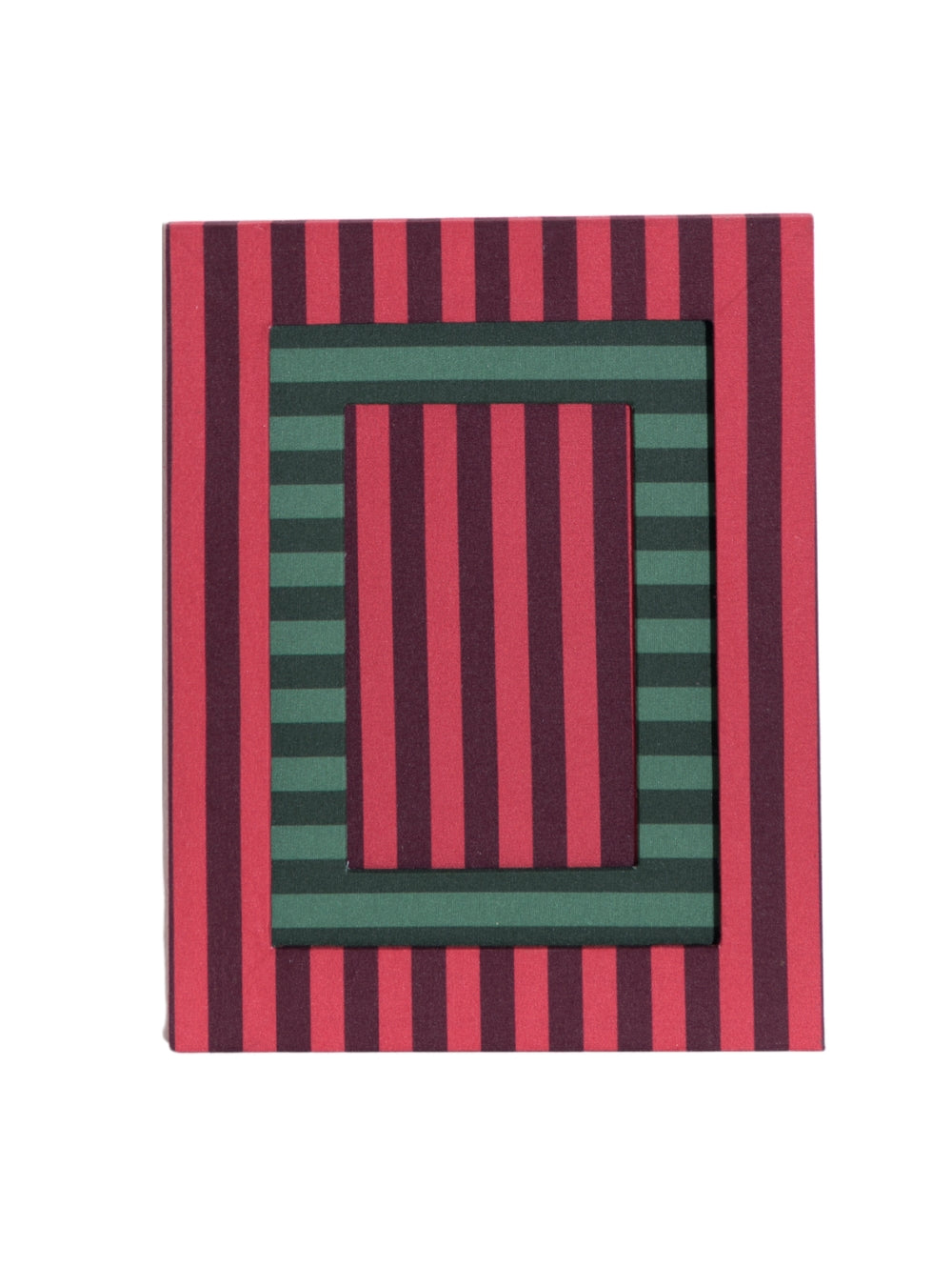 Porta-retrato Listrado Merlot & Ferrugem