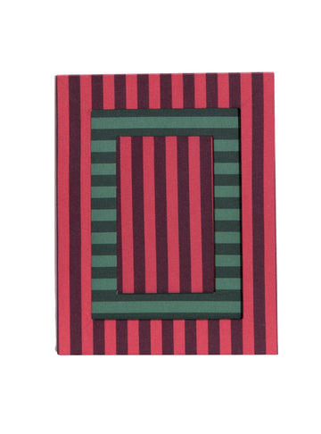 Red Striped Picture Frame