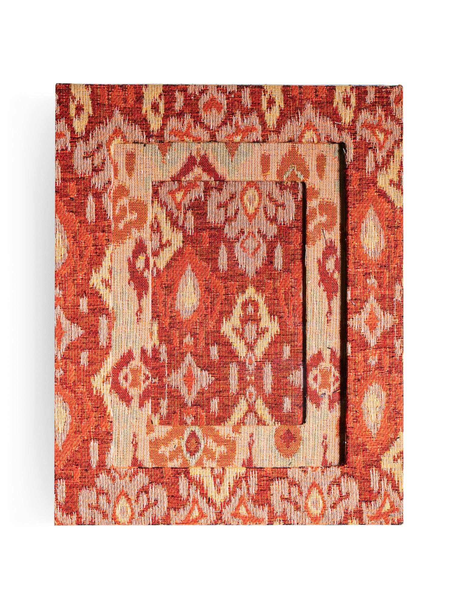 Porta-retrato Ikat Vermelho Jacquard