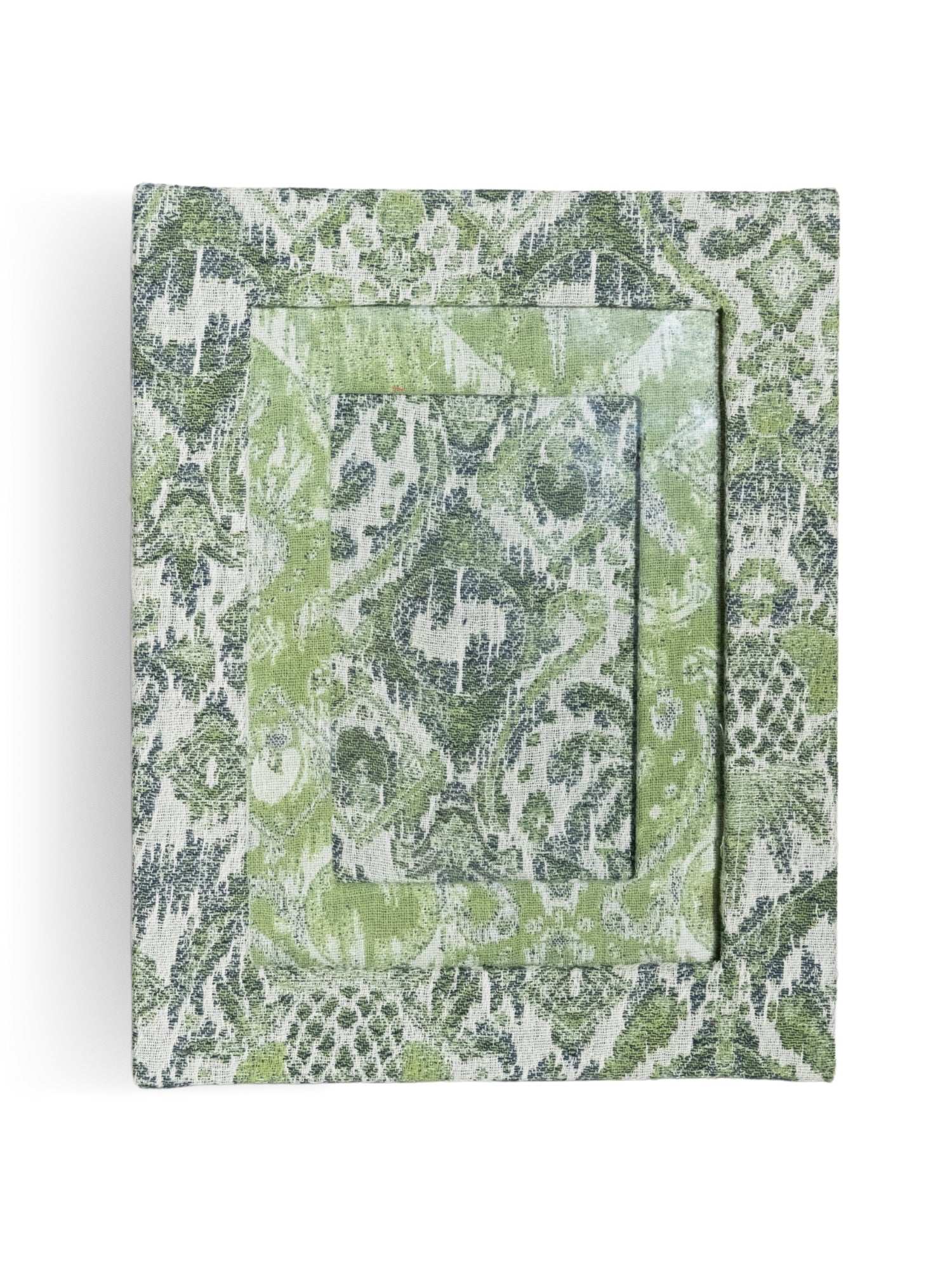 Porta-retrato Ikat Tropical Verde Jacquard