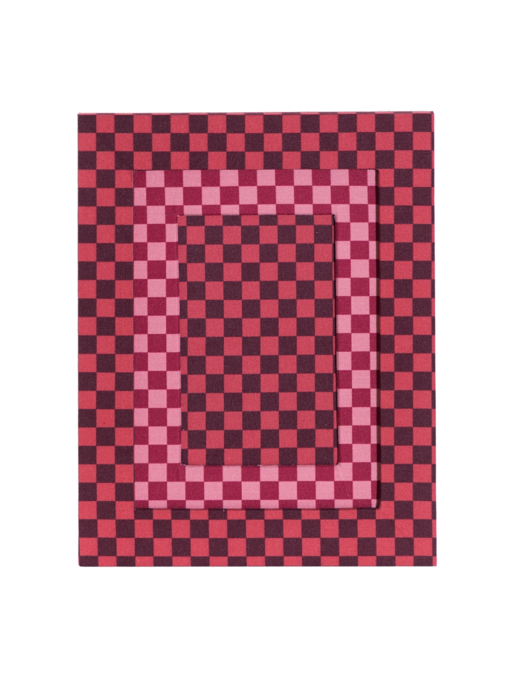 Porta-retrato Xadrez Merlot & Ferrugem
