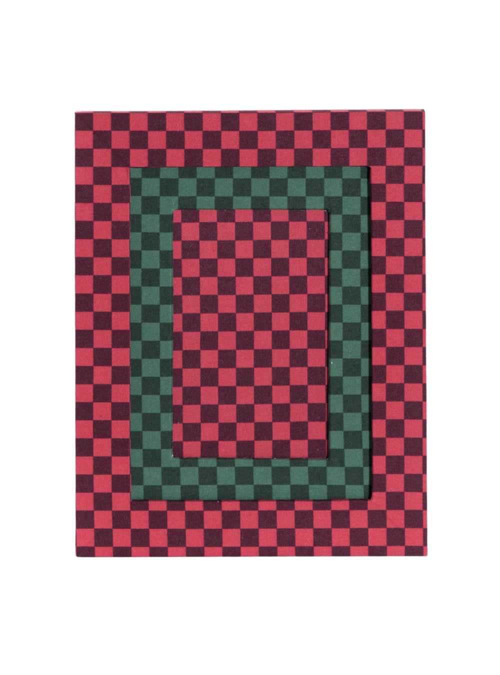 Porta-retrato Xadrez Merlot & Ferrugem