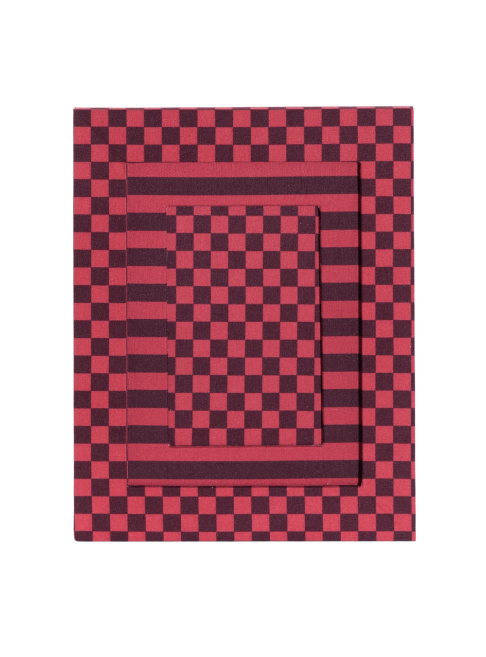 Porta-retrato Xadrez Merlot & Ferrugem