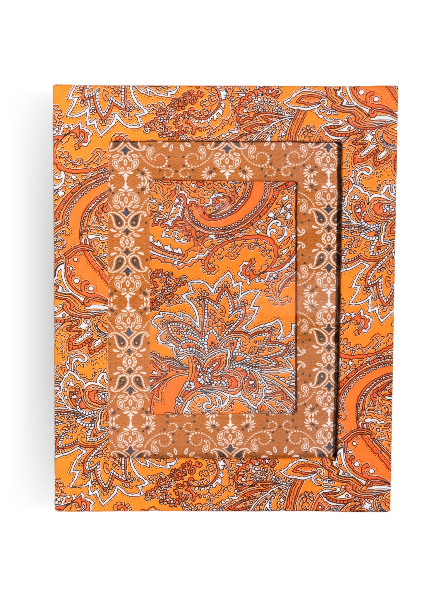 Picture-frame Orange Paisley