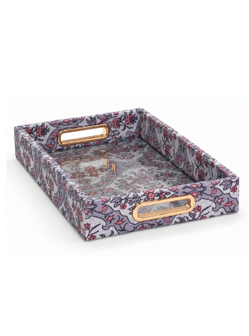 Lilac Damask Tray