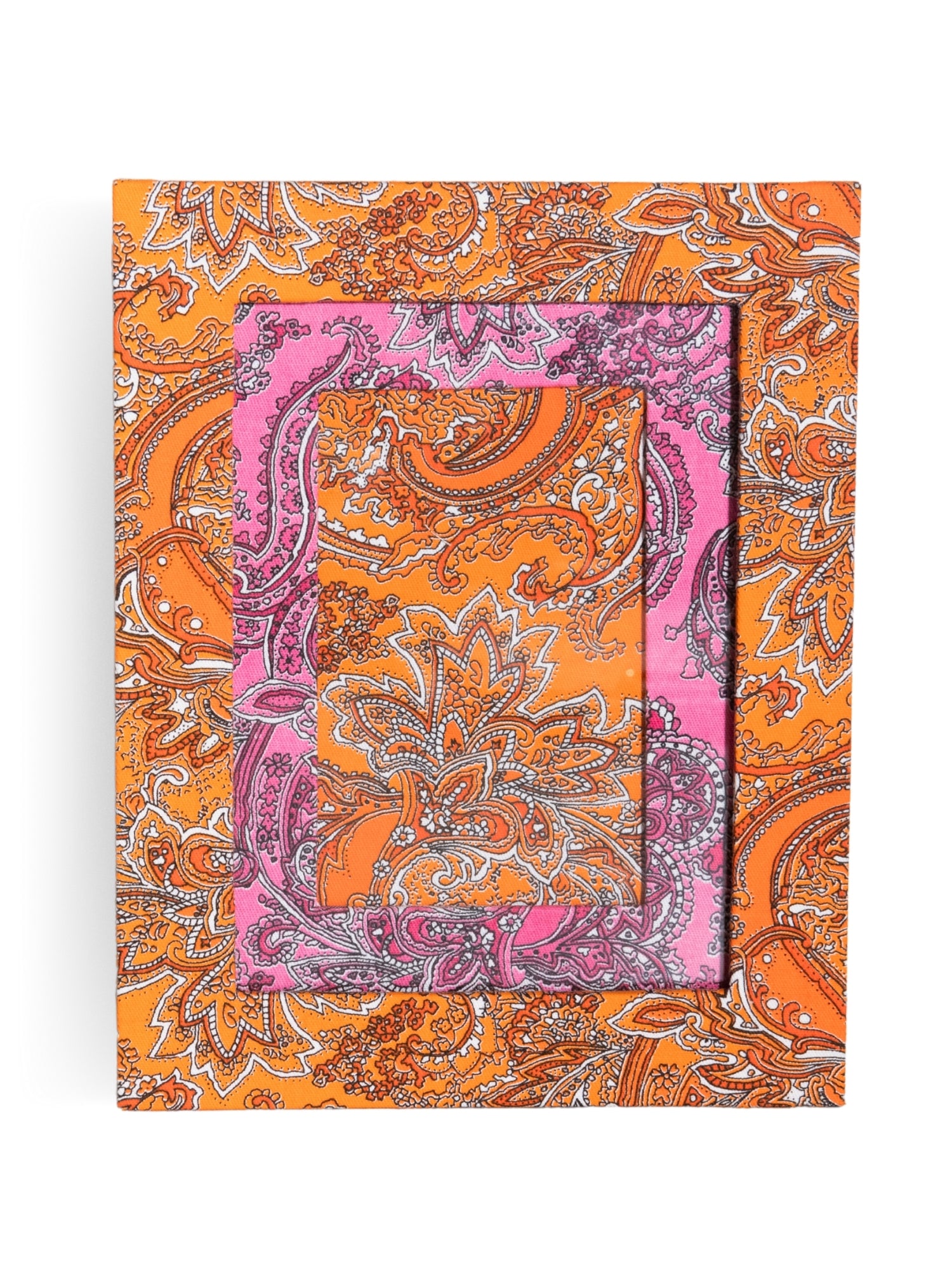 Picture-frame Orange Paisley