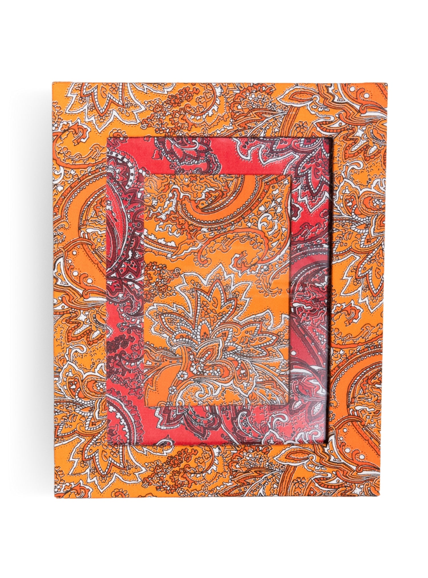 Picture-frame Orange Paisley