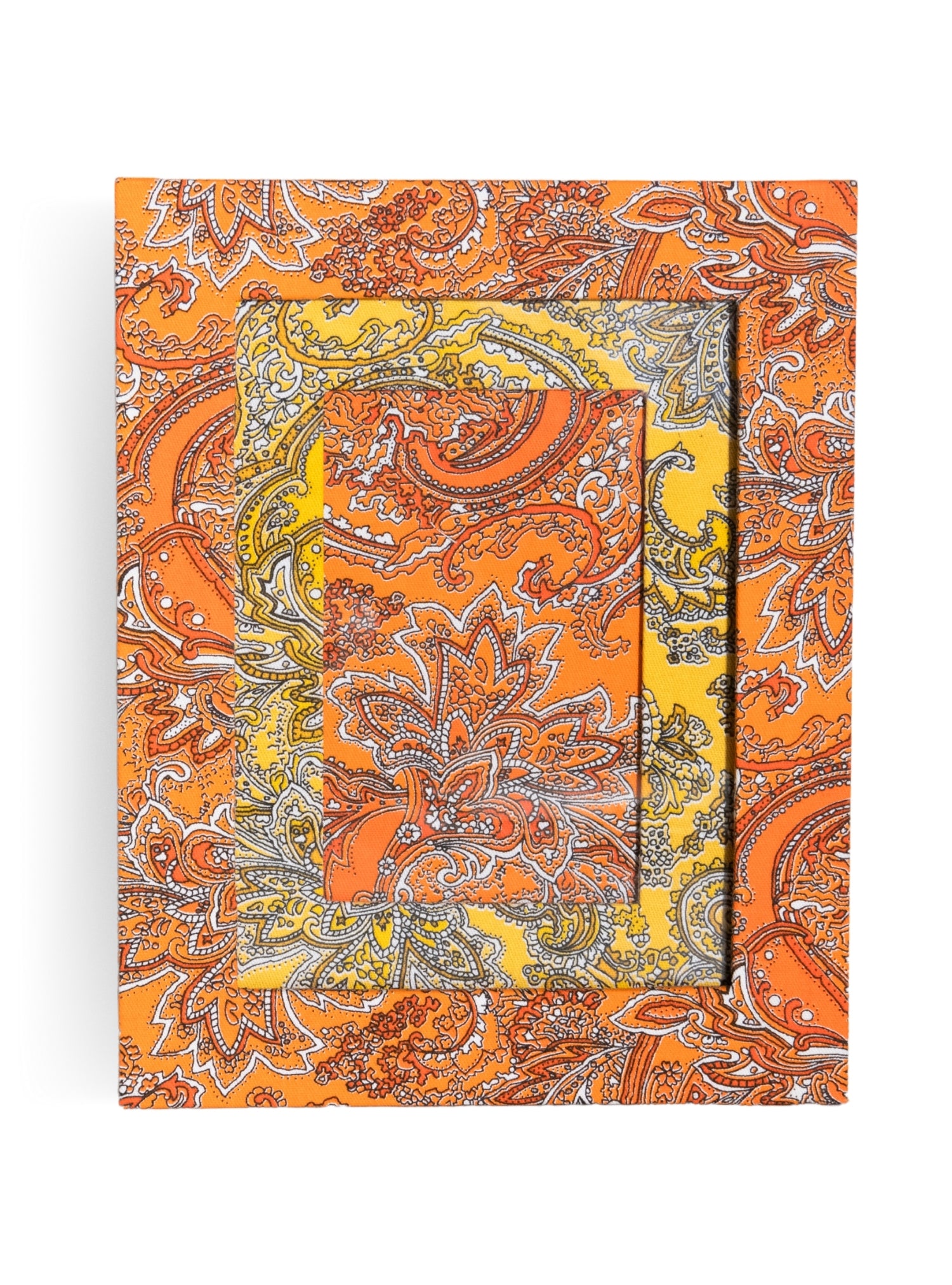 Picture-frame Orange Paisley