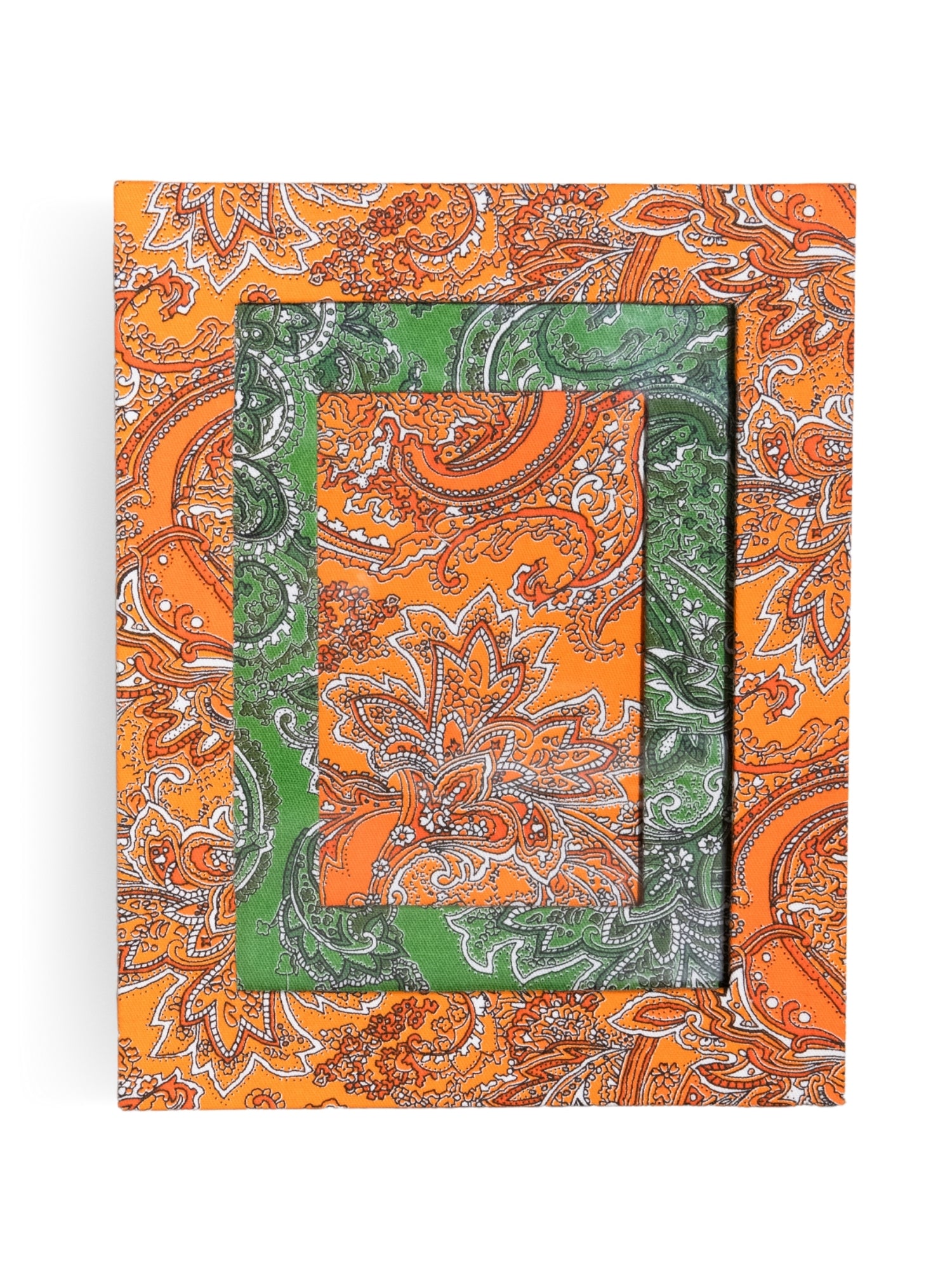 Picture-frame Orange Paisley