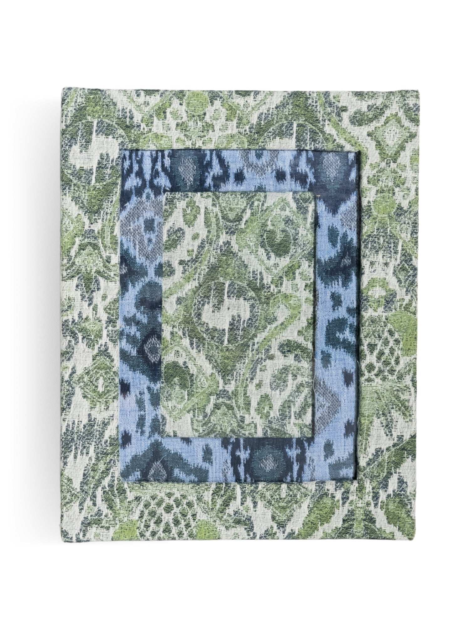 Porta-retrato Ikat Tropical Verde Jacquard