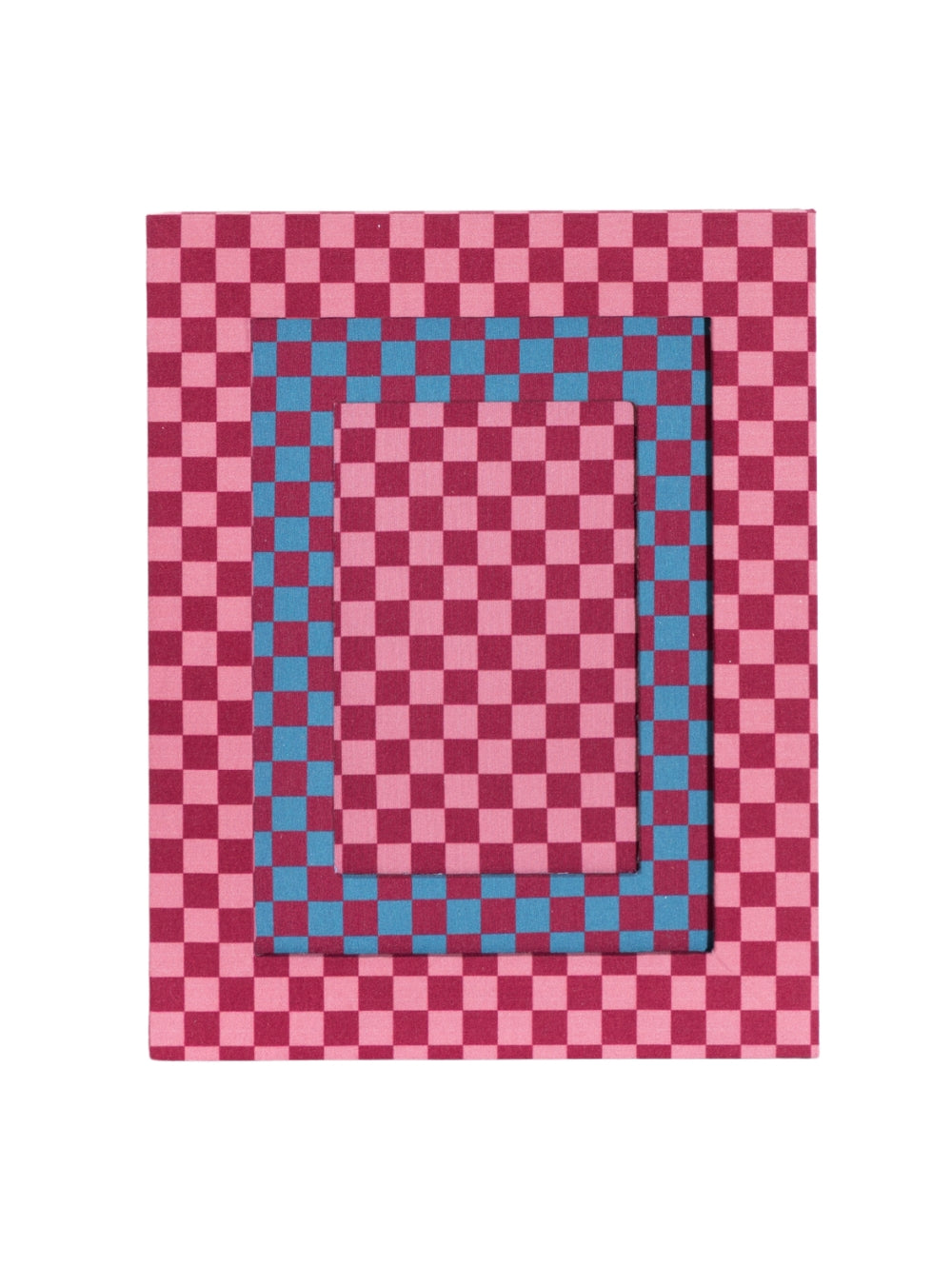 Porta-retrato Xadrez Vintage & Vinho