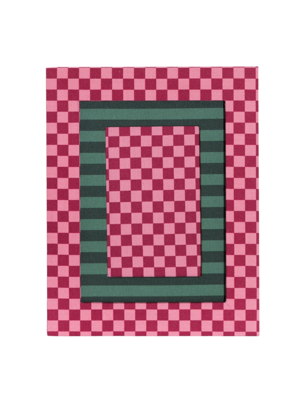 Porta-retrato Xadrez Vintage & Vinho