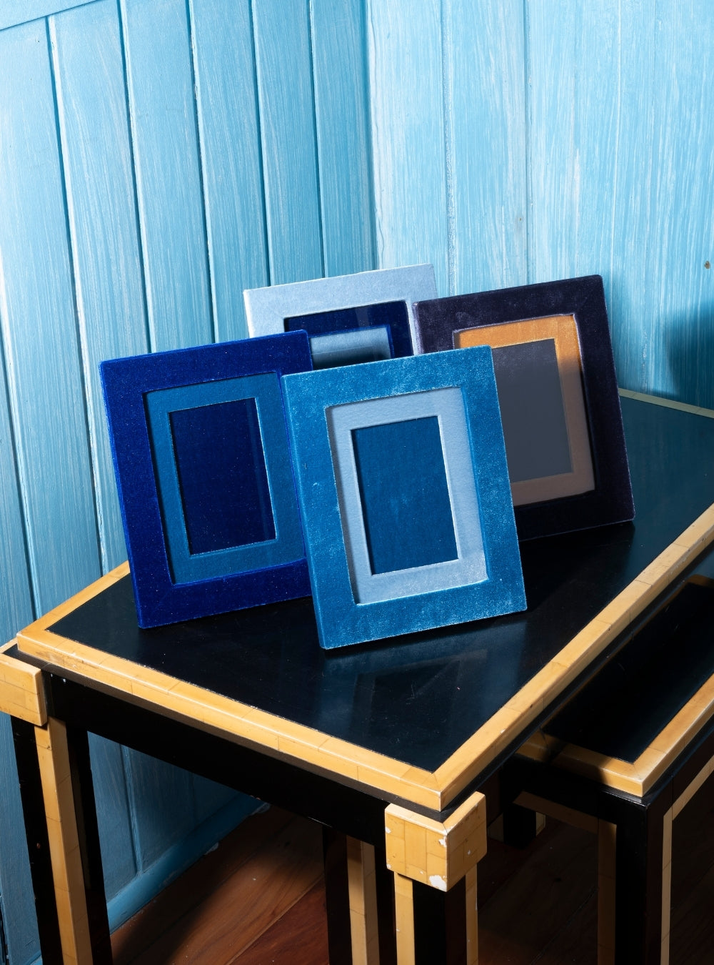 Porta-retrato Veludo Azul Claro