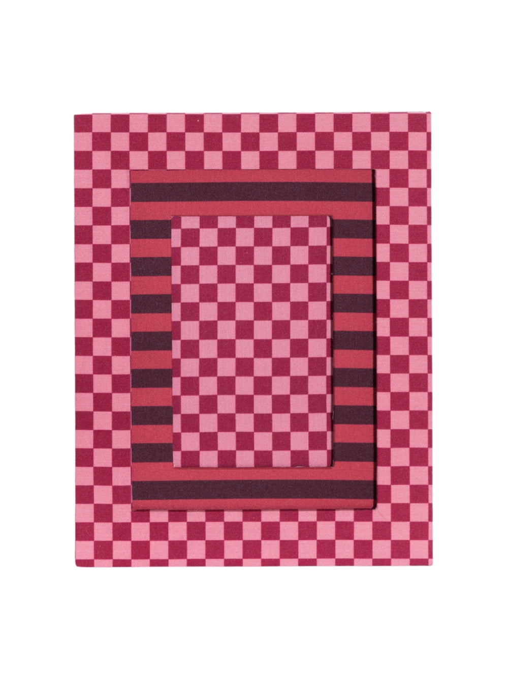 Porta-retrato Xadrez Vintage & Vinho