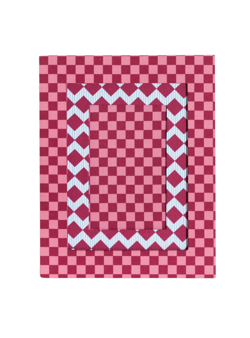 Porta-retrato Xadrez Vintage & Vinho